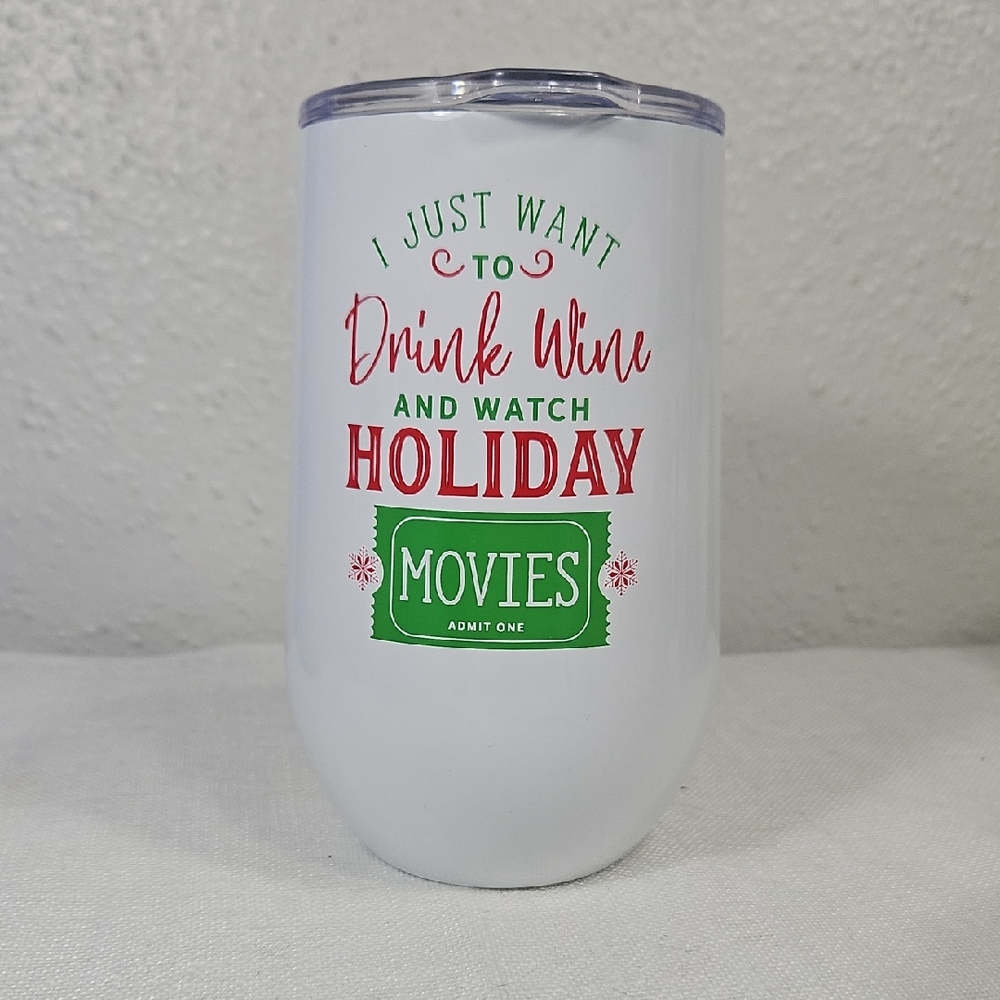 Holiday Movies Wine Tumbler